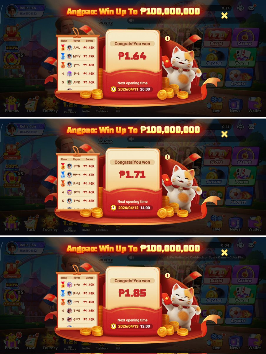 RolieCanz's tweet photo. @PTGamingph 🆔 62508352
#PTGamingAngpaoGiveaway
@CarmonaJen90313 
@ybanez66547
@JuliemeC87056 https://t.co/qWPFtIb95Y