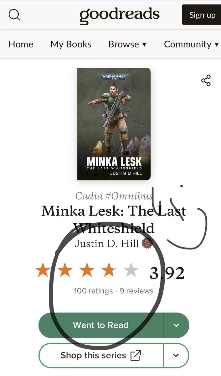 JHillAuthor's tweet photo. Minka Lesk: The Last Whiteshield hits a century! 

Thank you dear readers! 

#MinkaLesk #warhammer40k #warhammercomunity https://t.co/7IT76sBhKQ