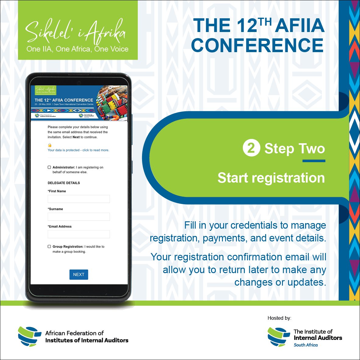 IIASOUTHAFRICA's tweet image. Registering for AFIIA 2026? We’ve made it simple.

Follow this step-by-step guide to complete your registration - from accessing the link to confirming your payment.

Everything you need to know is right here.

👉 Start your registration today: zurl.co/y3atL

#IIASA