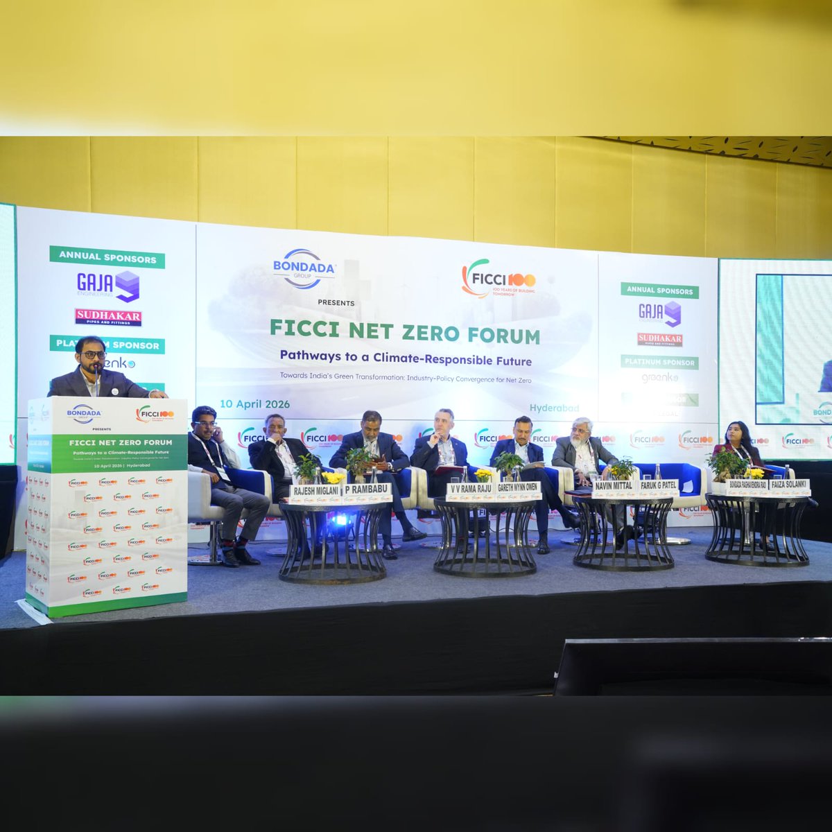 BondadaOnline's tweet image. Honored to be part of the @ficci_india Net Zero Forum🌱 

Our #CMD, Dr. @bondadaRR, delivered the Theme Address, highlighting the need for scalable &amp;amp; innovative clean energy solutions for India’s net-zero journey.  

Together, we move toward a sustainable future.  

#NetZero
