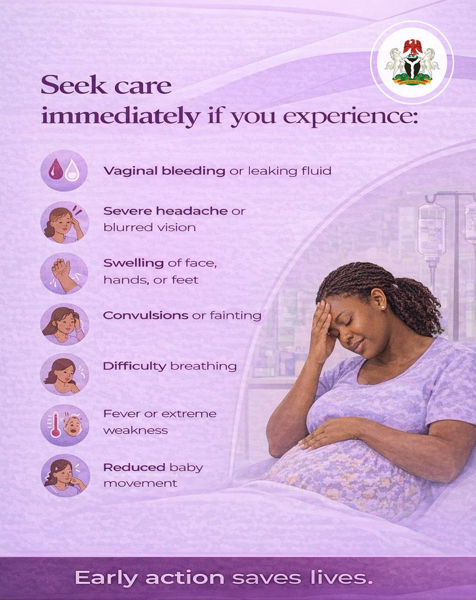NphcdaNG's tweet image. Every mother deserves a safe pregnancy and a healthy delivery.

Safe Motherhood is not just a health issue, it’s a shared responsibility. From antenatal care to skilled birth attendance and postnatal support, every step matters.

#SafeMotherhood #MaternalHealth