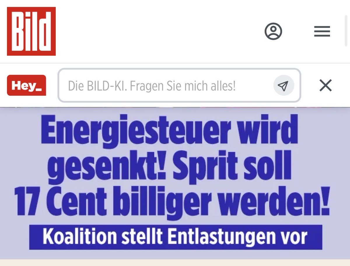 Bei unseren östlichen Nachbarn, den Tschechen und Polen, kostete ein Liter Diesel in der vergangenen Woche so um die 1,90 €. Bei uns im Schnitt 2,40 €. Da sind die 17 Cent geplante (!) Entlastung ja wohl ein Witz. Danke für Nichts, <a href="/_FriedrichMerz/">Friedrich Merz</a>. Und das auch noch mehrere
