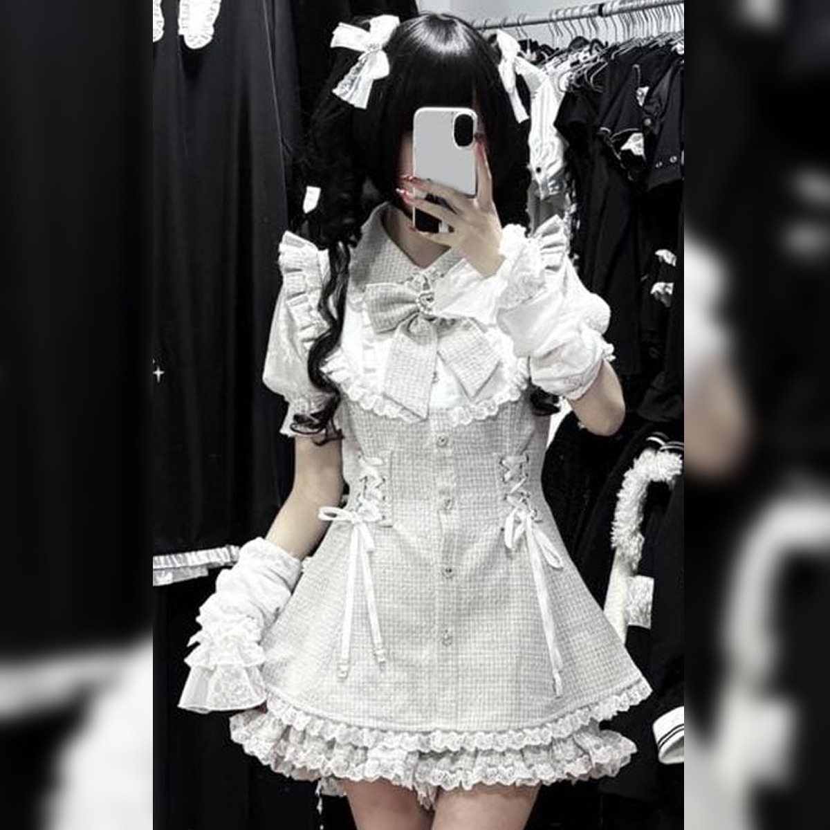 【maiden japanさま専用】メイデンT3枚vip/set/pushers 地雷系/量産型ツーウェイつけ袖ワンピースセットアップ💗