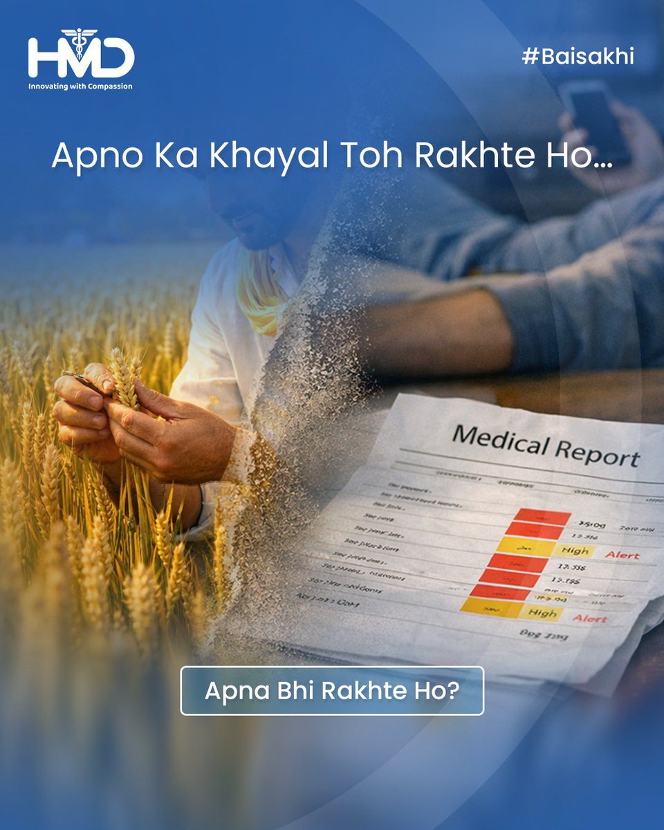 hmdhealthcare's tweet image. Care starts with you.💙
This #Baisakhi, make your health a priority. 

#HealthFirst #HarvestSeason