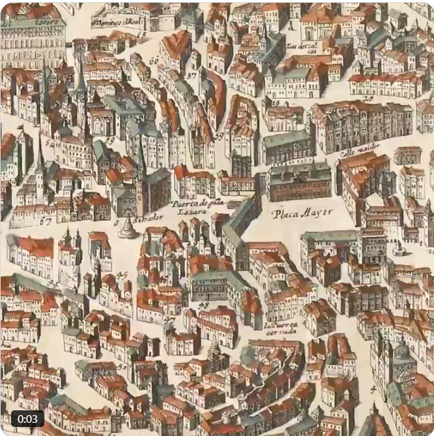 🗝️#Cartoteca de #Madrid. El archivo de lo invisible  
🌟Descubre cómo era la ciudad de Madrid en el s. XVII...

🔎Consulta los mapas de esa época aquí: 👇
🗺️cartoteca.madrid.es

Fuente: <a href="/geoportalmadrid/">Geoportal del Ayuntamiento de Madrid</a>