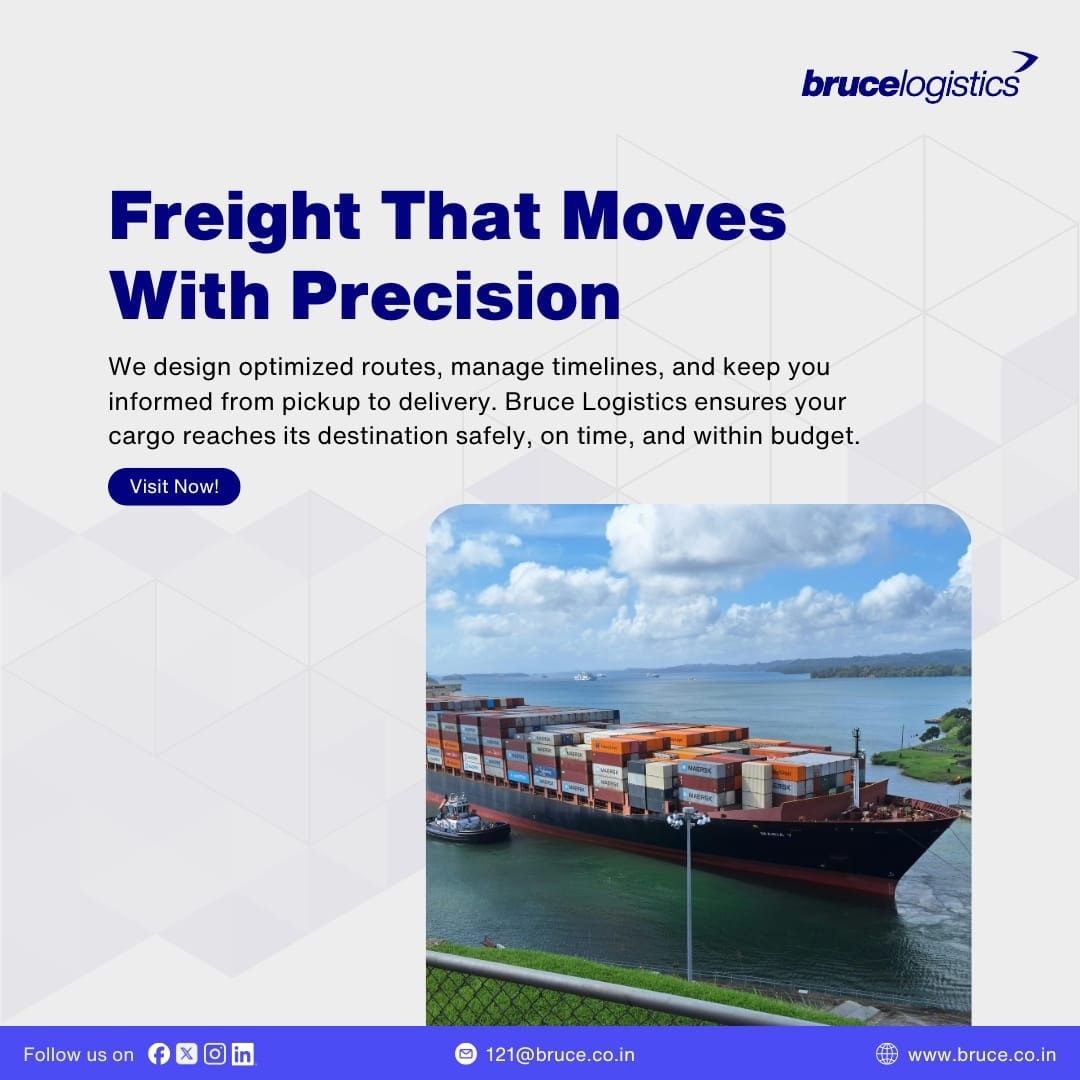 BruceLogistic's tweet image. Efficient logistics begins with the right route.
From planning to execution, we handle timelines and provide full visibility every step of the way.
Bruce Logistics ensures your cargo arrives safely
.
Visit - bruce.co.in

#Logistics #LogisticsIndia #Shipment