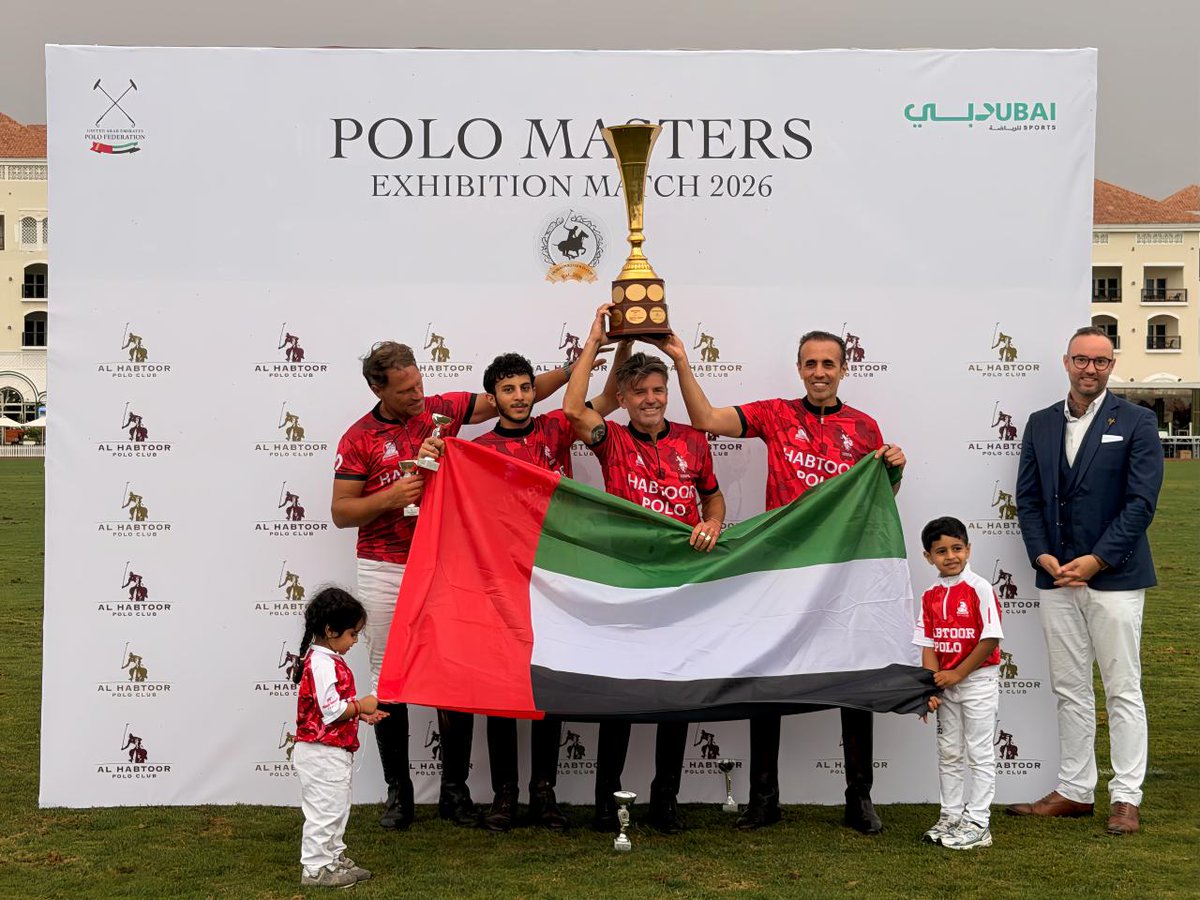 Poloplus10's tweet photo. Habtoor Polo Team claims the Polo Masters Cup 🏆

A thrilling final vs El Basha/Dubai Wolves ends 8–6.5 after a strong comeback.
MVP: Mohammed Al Habtoor
BPP: Salvador (G. Cuitino)
© Al Habtoor Polo Resort &amp; Club
#PoloMastersCup #DubaiPolo
https://t.co/ZdnNcL07Yc https://t.co/qRJws1o6sR
