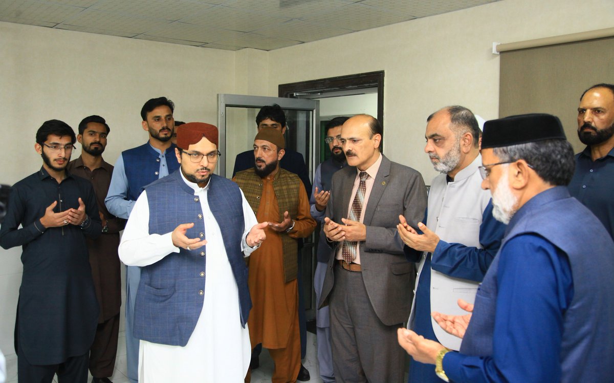 Chairman Aghosh Complex, Prof. Dr. Hussain Mohi-ud-Din Qadri, visited various newly developed and upgraded facilities at Aghosh Complex, including the podcast room, modern electric dishwashing system, renovated residential rooms, and school activity hall. During the visit, he was