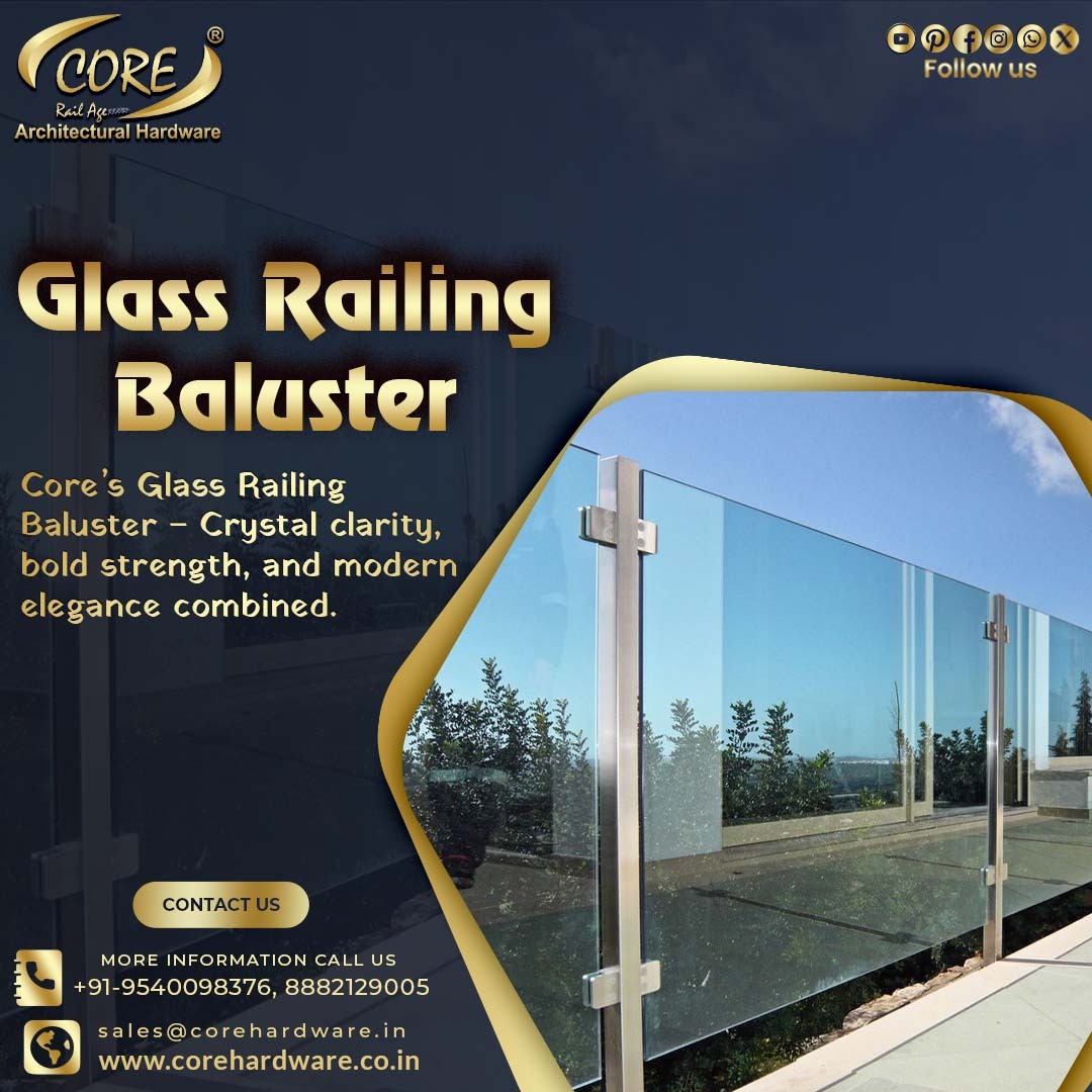 corerailage's tweet image. ✨Elevate your space with premium Glass Railing Balusters by Core.
Strong, safe &amp;amp; sleek—perfect for balconies, staircases &amp;amp; terraces. Add elegance with long-lasting durability.
📞 +91-9540098376
🌐 corehardware.co.in

#GlassRailing #Balusters #ModernDesign #Architecture