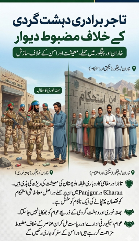 Balochistan0336's tweet photo. تاجر برادری دہشت گردی کے خلاف مضبوط دیوارتاجر اور مقامی کاروباری طبقہ بلوچستان کی معیشت کی ریڑھ کی ہڈی ہیں۔ Kharan اور Panjgur میں ان پر حملے دراصل معاشی استحکام کو نقصان پہنچانے کی ایک ناکام کوشش ہے
#Kharan
#Panjgur
#Balochistan 
#PeaceInBalochistan
#StandWithTraders https://t.co/wpeq9hP7zE