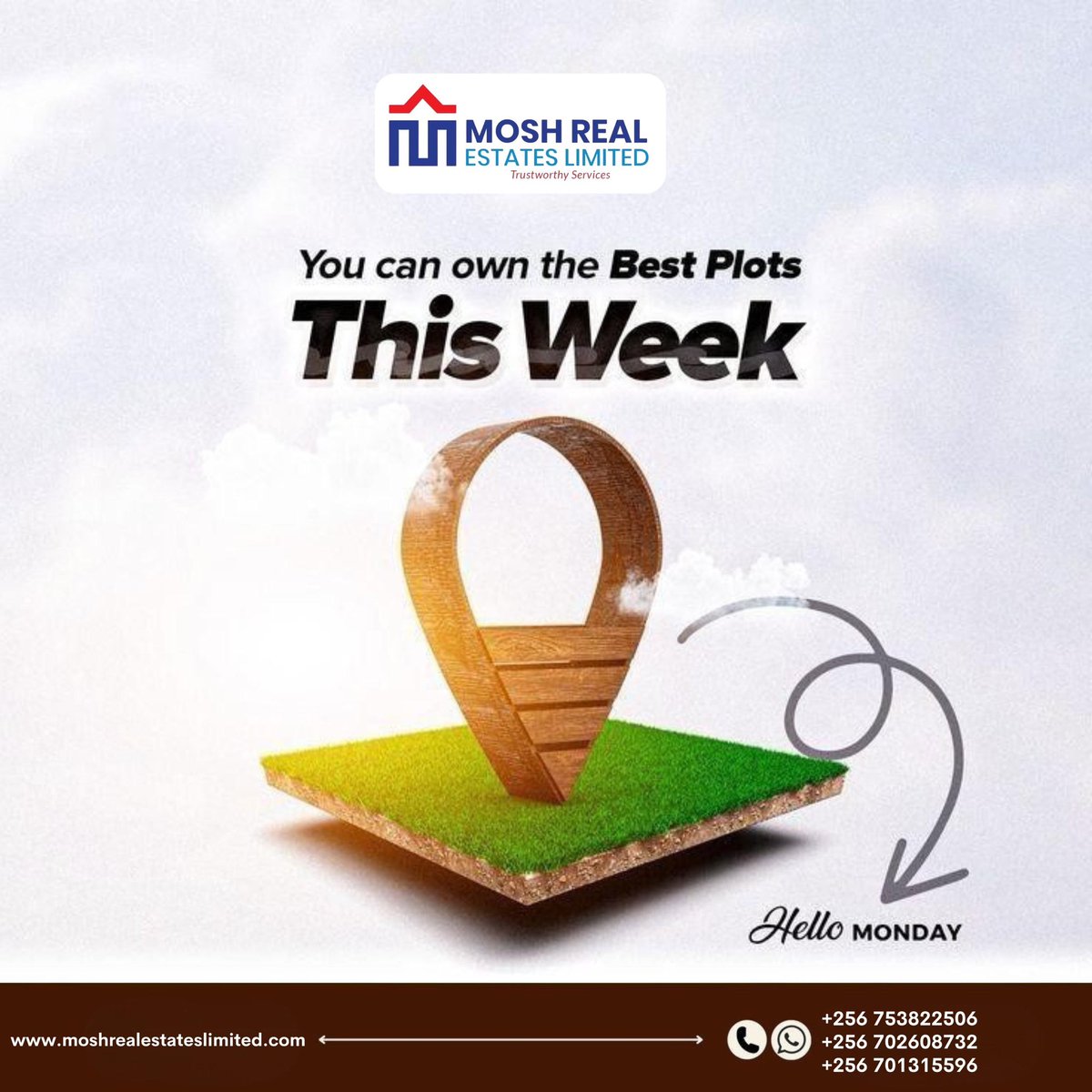 moshrealestates's tweet image. You can also own the best plots with Mosh Real Estate 🌿✨
#MoshRealEstate #PrimePlots #InvestSmart #UgandaRealEstate