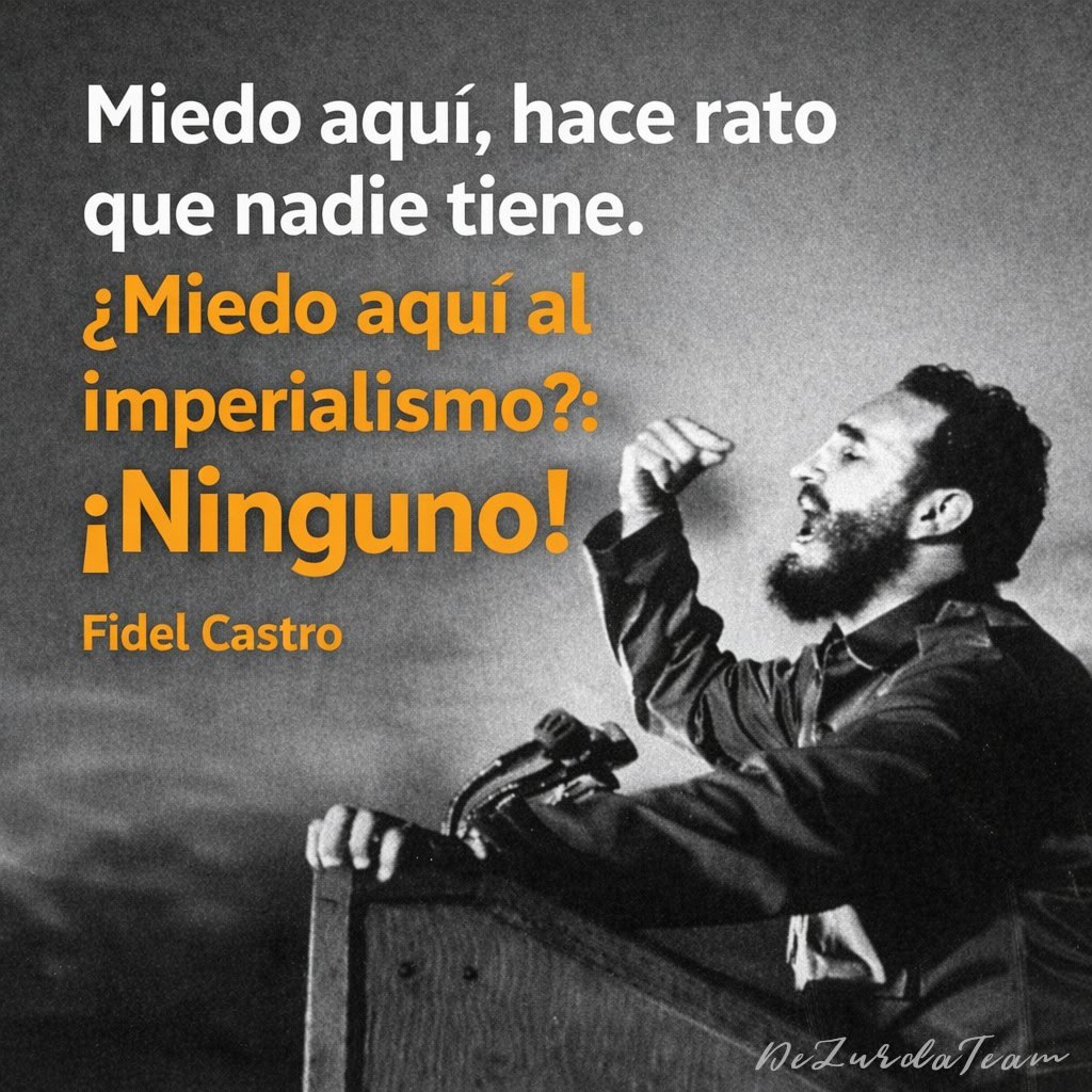 #FidelEnUnaFrase 🇨🇺
“No somos simples espectadores. Este mundo es también nuestro 🇨🇺 mundo. Nadie puede sustituir nuestra acción unida, nadie tomará la palabra por nosotros. Solo nosotros, y solo unidos”. #DeZurdaTeam