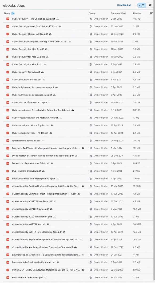 Anastasis_King's tweet image. 🚨 200+ Cybersecurity eBooks (Red Team / Pentest / Exploit Dev)

Not beginner fluff — real material:
• AV/EDR bypass
• Buffer overflow
• AD attacks
• OSINT &amp;amp; recon
• Bug bounty
• SOC &amp;amp; threat hunting

Download 👇drive.google.com/drive/u/0/mobi…

#CyberSecurity  #InfoSec