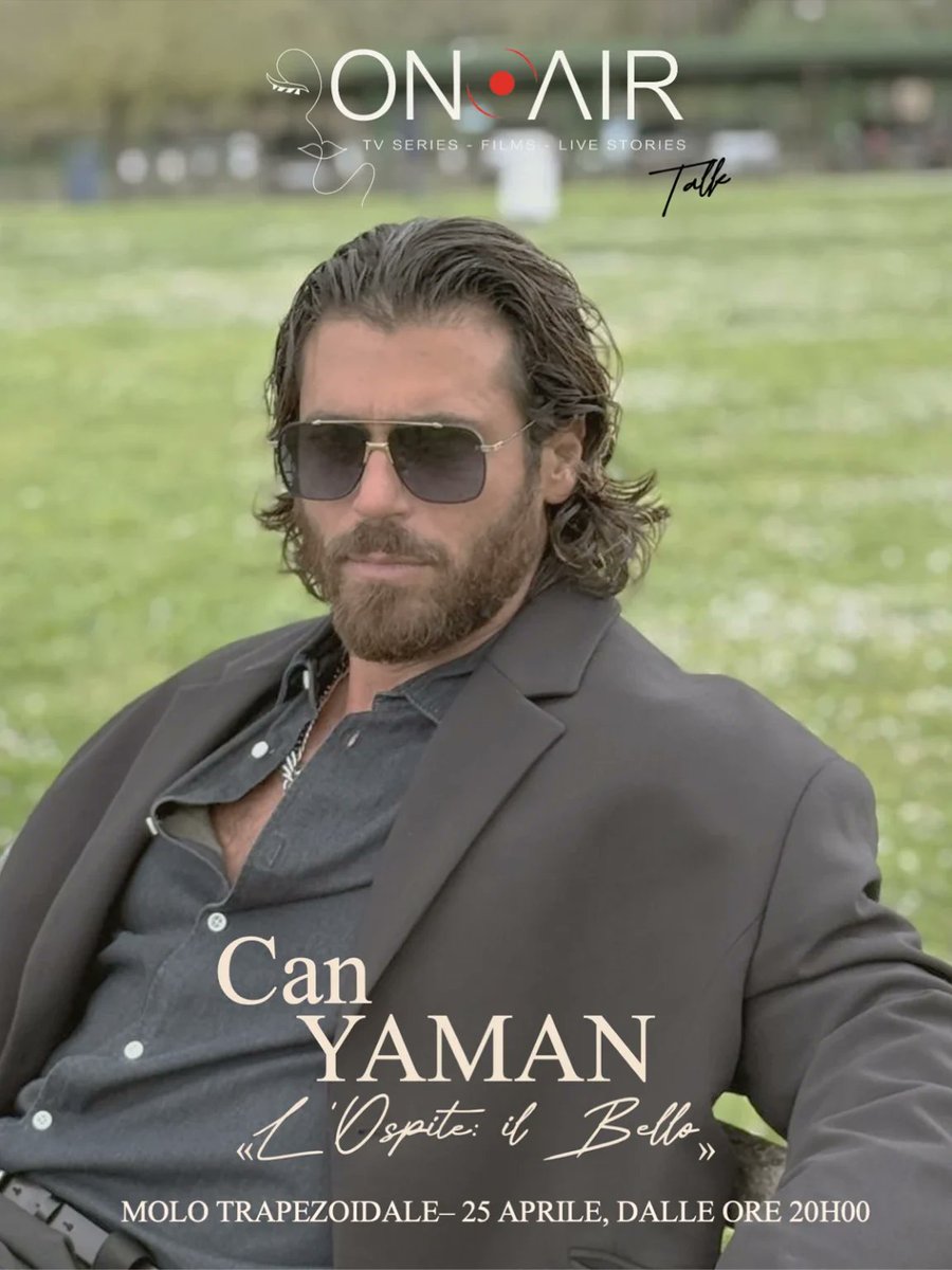 Il 25 aprile, a Palermo, nell’ambito dell’evento ON AIR – TV Series, Films &amp; Live Stories, si terrà un talk esclusivo con #CanYaman, protagonista dell’incontro “L’Ospite: il Bello”.
Partecipazione è gratuita previa registrazione sul sito ufficiale.
festivalonair.com