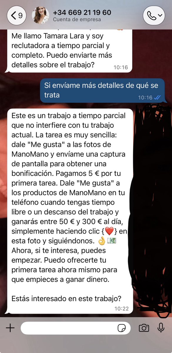 EvaPrezllamas1's tweet photo. He recibido estafa laboral a la que no he caído tener mucho cuidado con esto 
#stopestafa https://t.co/ijsNR83ZSF
