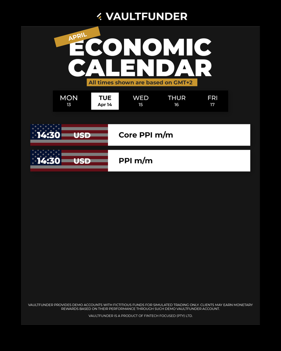 VaultFunder's tweet photo. 1/2 This week brings volatility — and with it, opportunity and risk.

✔️ Stay calculated
✔️ Stick to your system
✔️ Protect your capital
Because during major news, the market doesn’t forgive hesitation or impulsive moves.
Discipline is what keeps you in the game.

Your edge. Your rules. Your consistency.

#VaultFunder #ForexTrading #RiskControl #TraderMindset