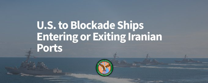 NOELreports's tweet image. US Central Command announced a blockade of all maritime traffic entering or exiting Iranian ports starting April 13. The measure will apply to vessels of all nations, while transit through the Strait of Hormuz to non-Iranian ports will remain open. #US