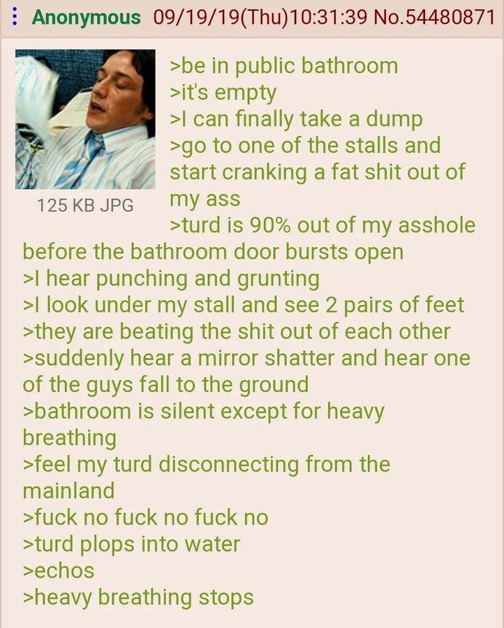 Anon uses the restroom..
