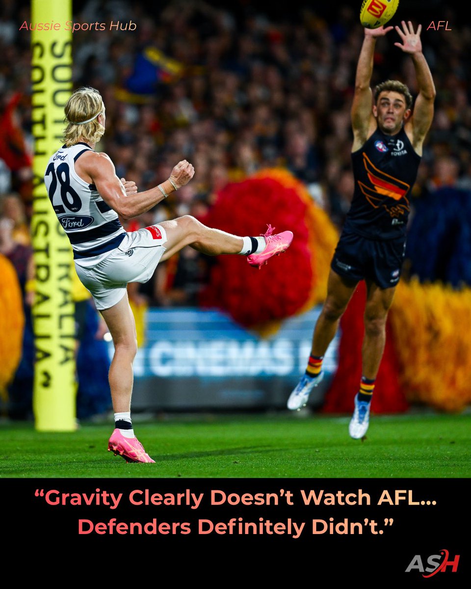aussiesportshub's tweet photo. AFL players really said “gravity is optional.”

Defenders said “please stop stepping on us.”

#AFL #AFLHighlights #MarkOfTheYear #Speccy #Footy #AFLFooty #AFLSeason #FootyFans #SportsViral #SportsHighlights #FootyCulture #AFLMoments #aussiesportshub https://t.co/kTKXAMThLD