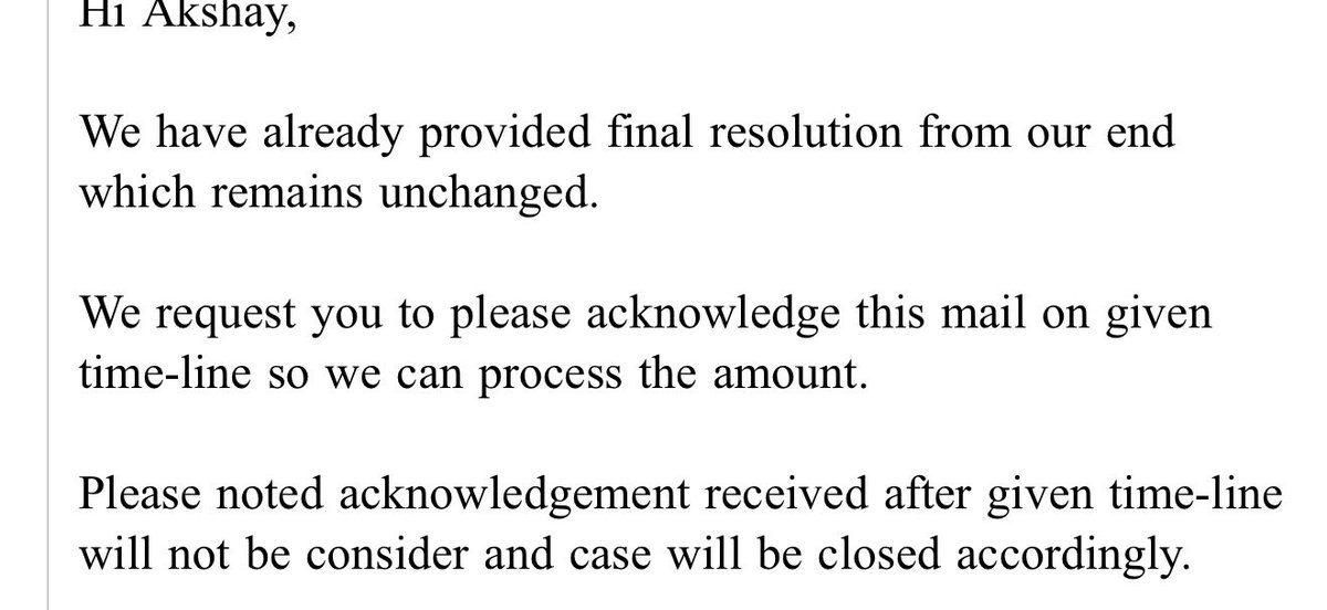 Akshay2108's tweet photo. @NoBrokerCare @jagograhakjago @consumercourtin @p_sahgal @consumer_voice @consaff @PMOIndia I have been following up on this since last Sunday.
Forcing me to acknowledge this attached email under the threat of closing the case is another level of mental harassment and unprofessional behaviour
I will ensure no one take your service in my company for their good movement. https://t.co/sPpSPCbkwk