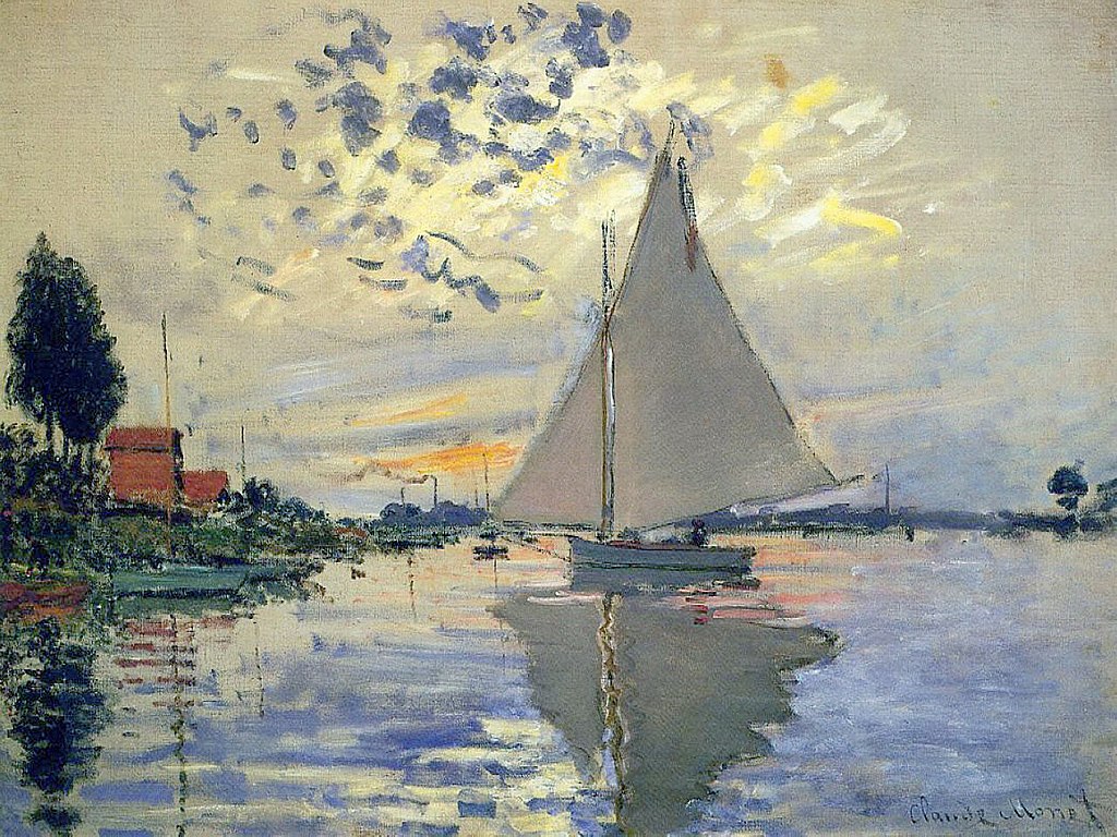 CasaLettori's tweet image. Claude Monet, Barca a vela a Petit-Gennevilliers, 1874, 

olio su tela
 Collezione privata

#Arte a #CasaLettori