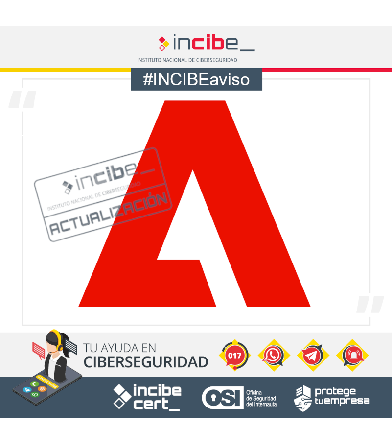 incibe_cert's tweet image. ⚠️ #INCIBEaviso | Contaminación de prototipos en #Adobe Acrobat y Reader

¡Actualiza para que no te afecte! 

incibe.es/empresas/aviso…

#AvisosDeSeguridad #EMPRESAS