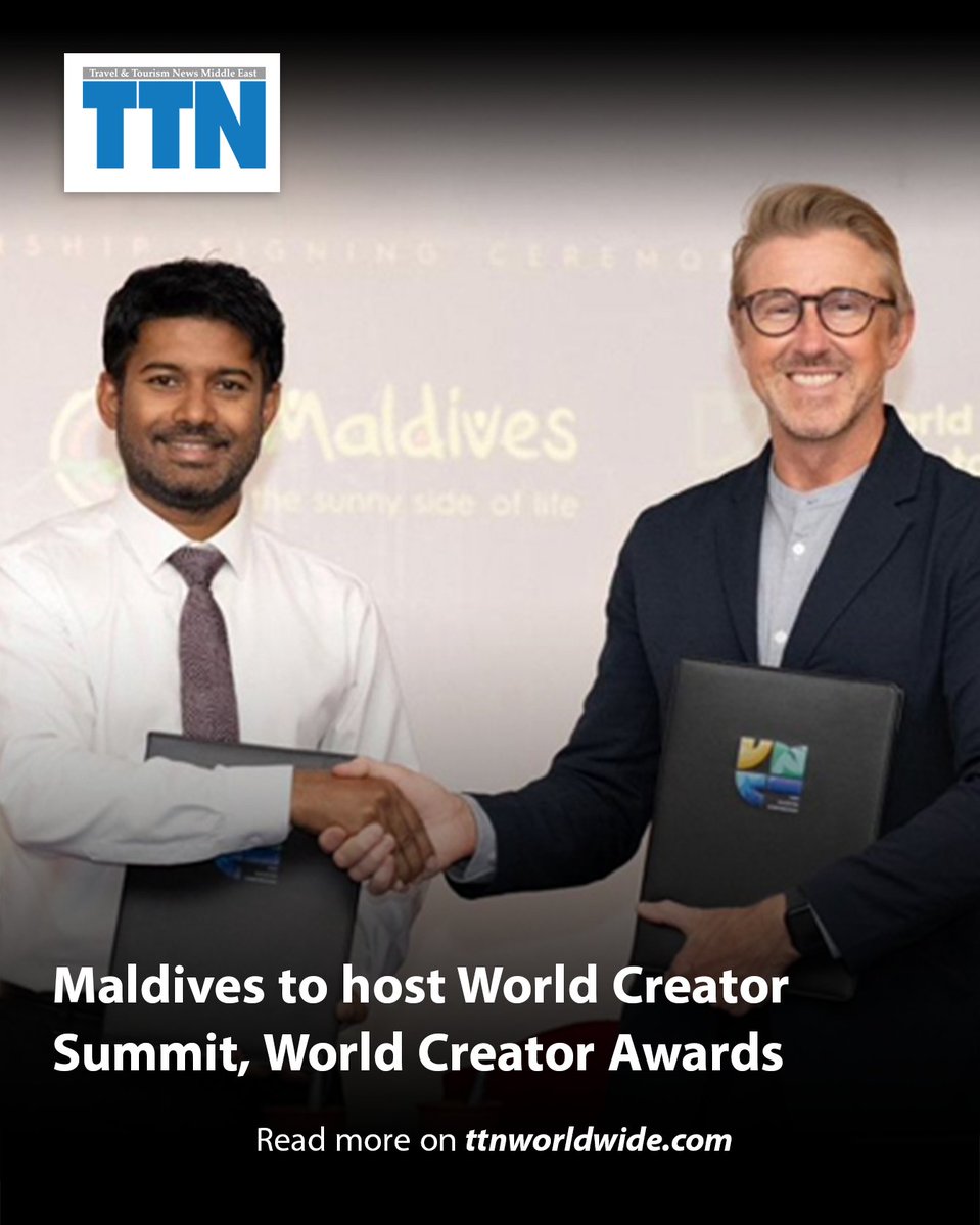 The Maldives is set to step onto the global stage as a new hub for the creator economy with the launch of the World Creator Summit 2026 and the World Creator Awards 2026, powered by Creatoll.

Read more on ttnworldwide.com/ArticleTA/4139…

#TTNews #maldives #travel #tourism