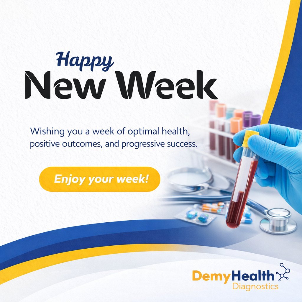 DEMYHEALTH's tweet image. New week, better health 💙

Wishing you optimal health, positive outcomes &amp;amp; success.

DemyHealth Diagnostics has you covered 🧬

#NewWeek #HealthFirst #DemyHealth