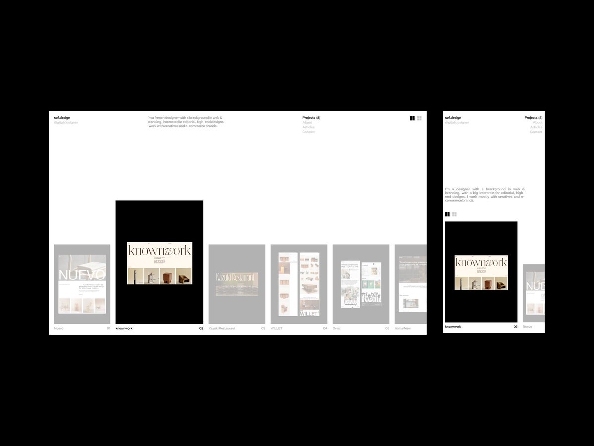 imsofdesign's tweet image. minimalist portfolio concept design.