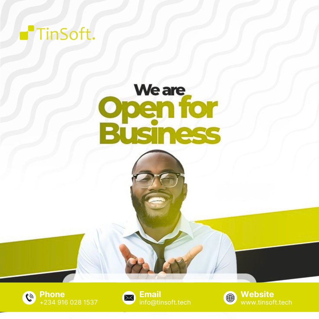 Tinsoft_Tech's tweet image. We’re not just open…
We’re ready. 🚀

Let’s build. Let’s scale. Let’s win.

#OpenForBusiness #TinSoft #Tech