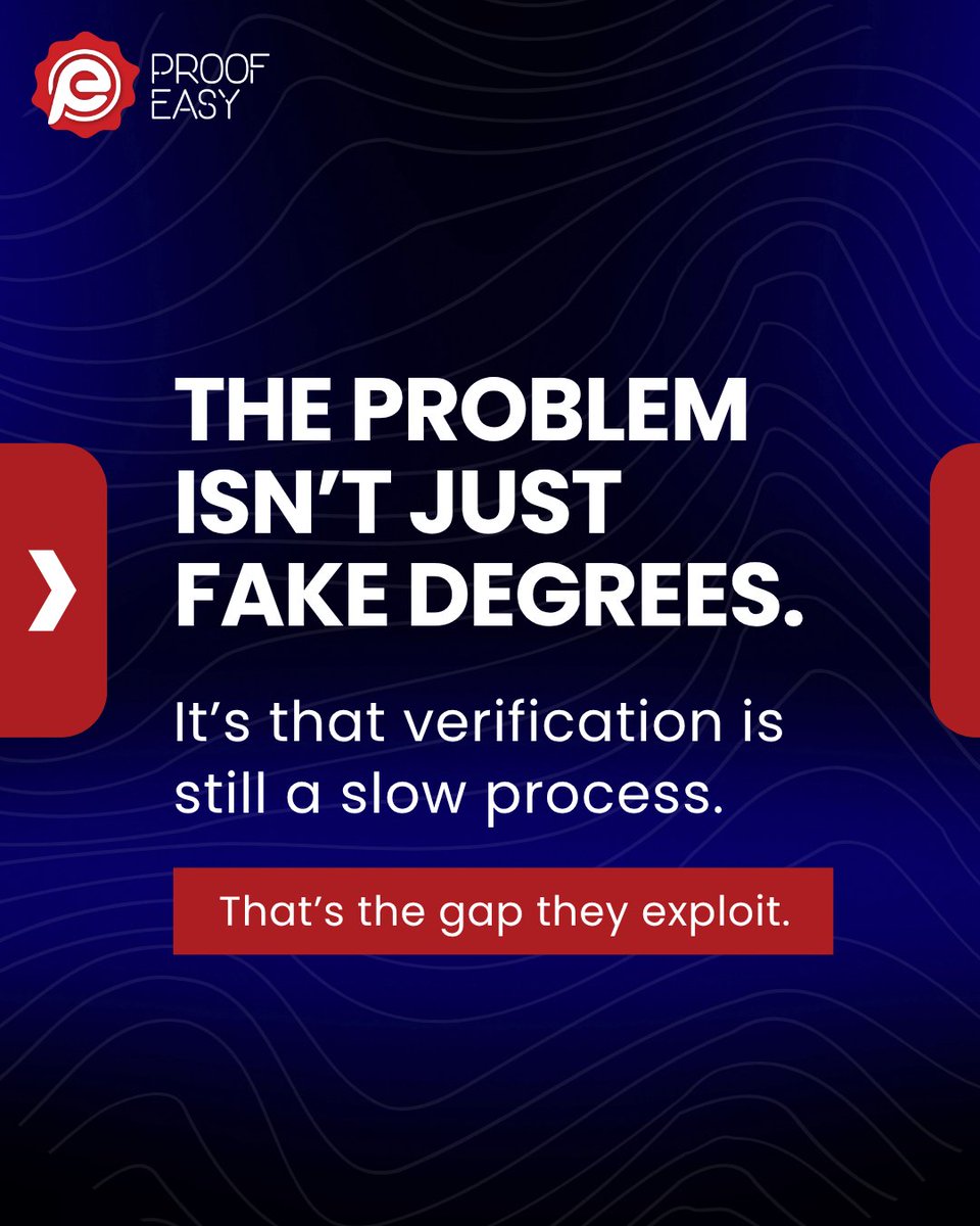 proof_easy's tweet image. The black market for degrees is real.

And it doesn’t rely on perfect fakes.
It relies on slow verification.

If your certificates can’t be verified instantly,
this is already your problem.

#credentialverification #edtech #digitalsecurity #highereducation