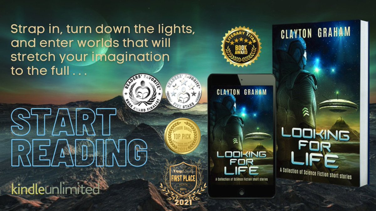 CGrahamSciFi's tweet image. Highly Awarded 'LOOKING FOR LIFE':  
Spread your wings. Explore your universe.  
mybook.to/LOFL
★★★★★ “Looking for Life is a spine-tingling, thrilling compilation of stories you mustn’t miss." 
#scifi #ian1 #mustread #readers #bookworms #SFF #kindle #Booksky