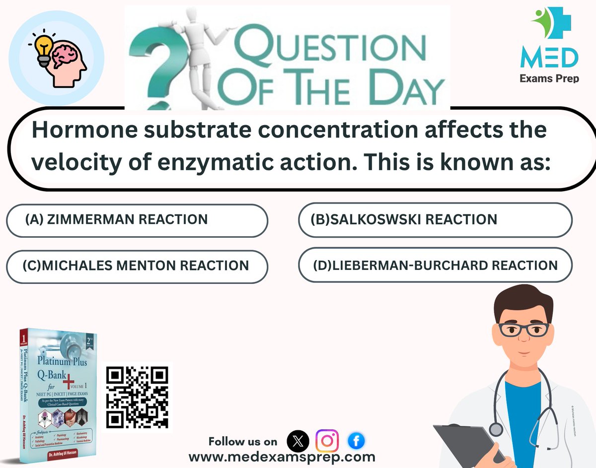 medexamprep's tweet photo. #QuestionOfTheDay #PlatinumPlus #MedicalPrep #NEETPG #FMGE #INICET #NEXTExam
#MedicalStudents #DoctorLife #MedSchool #FutureDoctors #ExamPreparation
#MCQs #HighYield #LastRevision #RapidRevision #StudySmart #ExamReady
#MedicalEducation #ConceptBasedLearning https://t.co/g8RQQs68hE