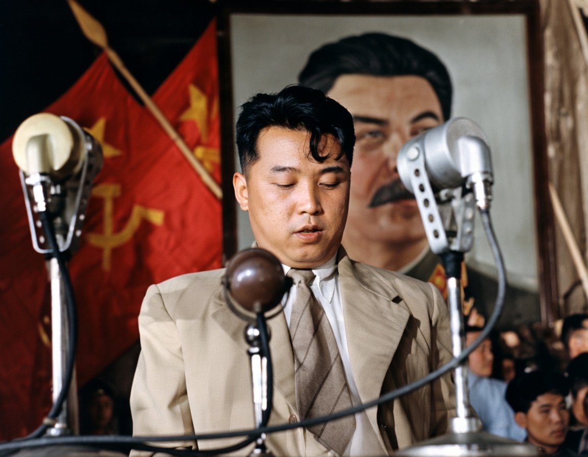 pycpim's tweet image. Comrade Kim Il-Sung @ Kim Song-Ju born on April 15, 1912, founded Korea and led the Workers' Party of Korea.   

A revolutionary, he fought Japanese and U.S. forces, serving as Premier and President.  #CPM #Vote4CPIM