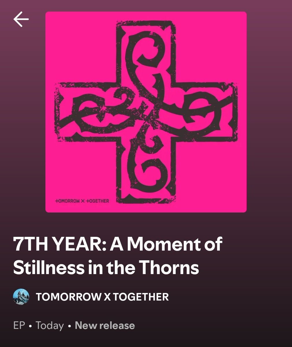 moa_station's tweet photo. "7th Year: A moment of stillness in the thorns" is out on Spotify! 

Make sure to listen to the whole album TOP TO BOTTOM before using focus playlists

🩷: https://t.co/Mu5tt09Wvi

TXT STICK WITH YOU OUT NOW
#하루에_하루만_더 #Stick_With_You
#A_Moment_of_Stillness_in_the_Thorns https://t.co/NpiWVlnNwX