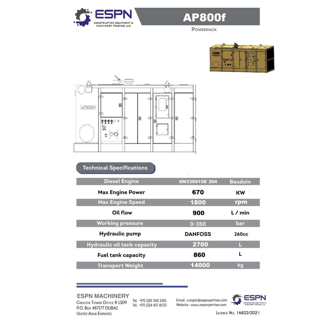 espnmachinery's tweet image. Brand New AP 800 Powerpack Vibrohammer
Now in stock and ready for sale. Built for reliable performance in piling and foundation work.

📞 +971 58 169 7520
#AP800 #Vibrohammer #Powerpack #Piling #ConstructionEquipment #ESPNMachinery