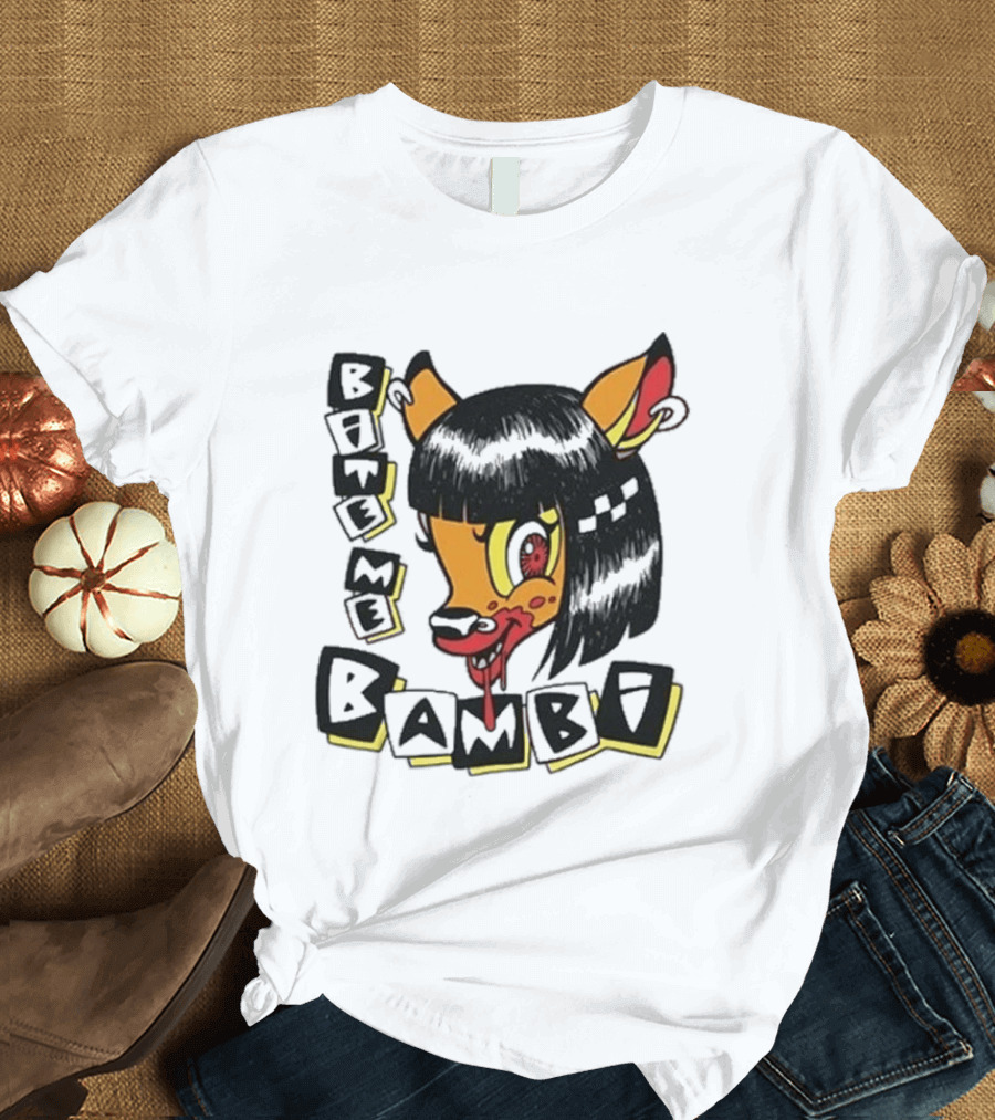 busmerchcom's tweet image. If this flag means something to you: the Bite Me Bambi T-shirt is a wild mix of nostalgia and edginess! 🖤 Those dripping details bring back so many fun memories. Anyone else feeling the vibes? busmerch.com/product/t-shir…

#BiteMeBambi #GraphicTee #CartoonStyle #BusMerch