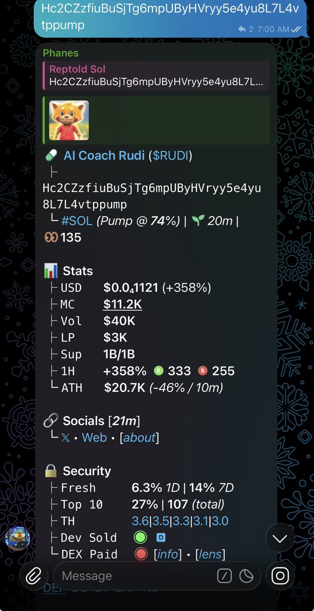 ReptoidSol's tweet image. Watch your entry on $RUDI
high gamble 🎲🎲🎲
Ca::

Hc2CZzfiuBuSjTg6mpUByHVryy5e4yu8L7L4vtppump

#Solanamemecoin #Solana #Earlyalphacalls #Memecoin