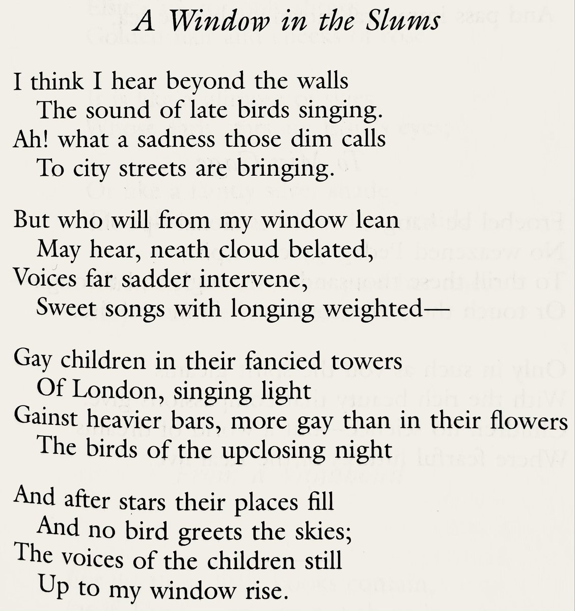 DemocritusSr's tweet image. Wallace Stevens, “A Window in the Slums” #poems