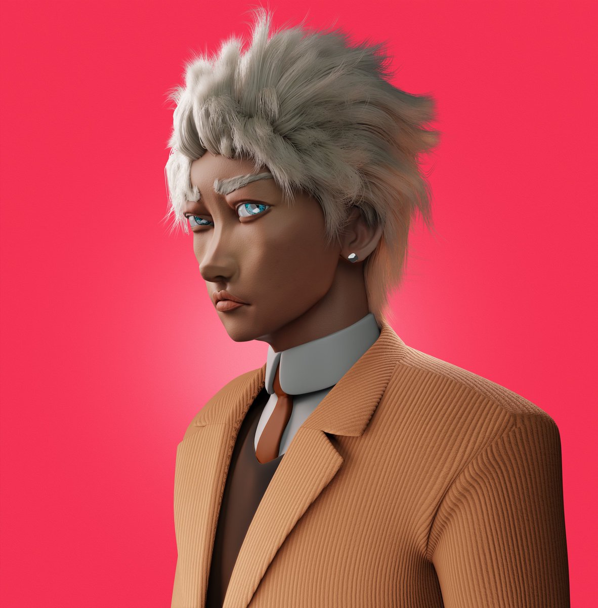 bliz_creations's tweet image. Came across a PFP on X that inspired me, so I recreated it in 3D. Just found out the original creator has since rebranded—pretty interesting how things evolve.
The hair almost took my life😂
Which suit color do you prefer? 🎨
#3DArt #Blender3D #CreativeProcess