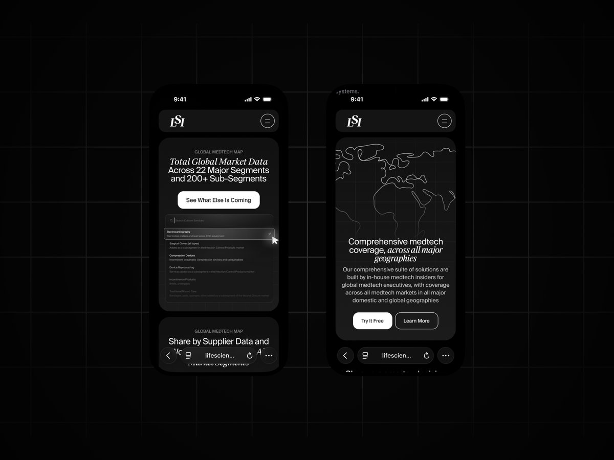 moonsightagency's tweet image. A darker side of LSI’s digital system, where product pages, mobile views, and interface motion are held together by contrast, fine grid structure, and a quieter sense of depth.

Explore the full project: behance.net/gallery/247074…

#Designer #UXDesign #WebDesign #UIDesign