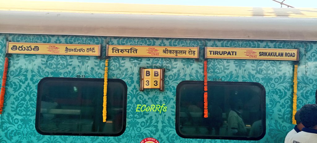 Passengers were requested to track the Status of 17440 CHE - Tirupati Humsafar Express in #NTES &amp; #RailOne Official Application.