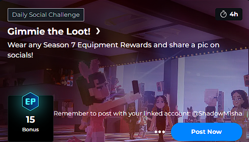 ShadowM1sha's tweet photo. The Sandbox Season 7 gear equipped. Loot fit check. @TheSandboxGame  https://t.co/fjUCiGSe8s #Season7 https://t.co/fZGxXKnVD5
