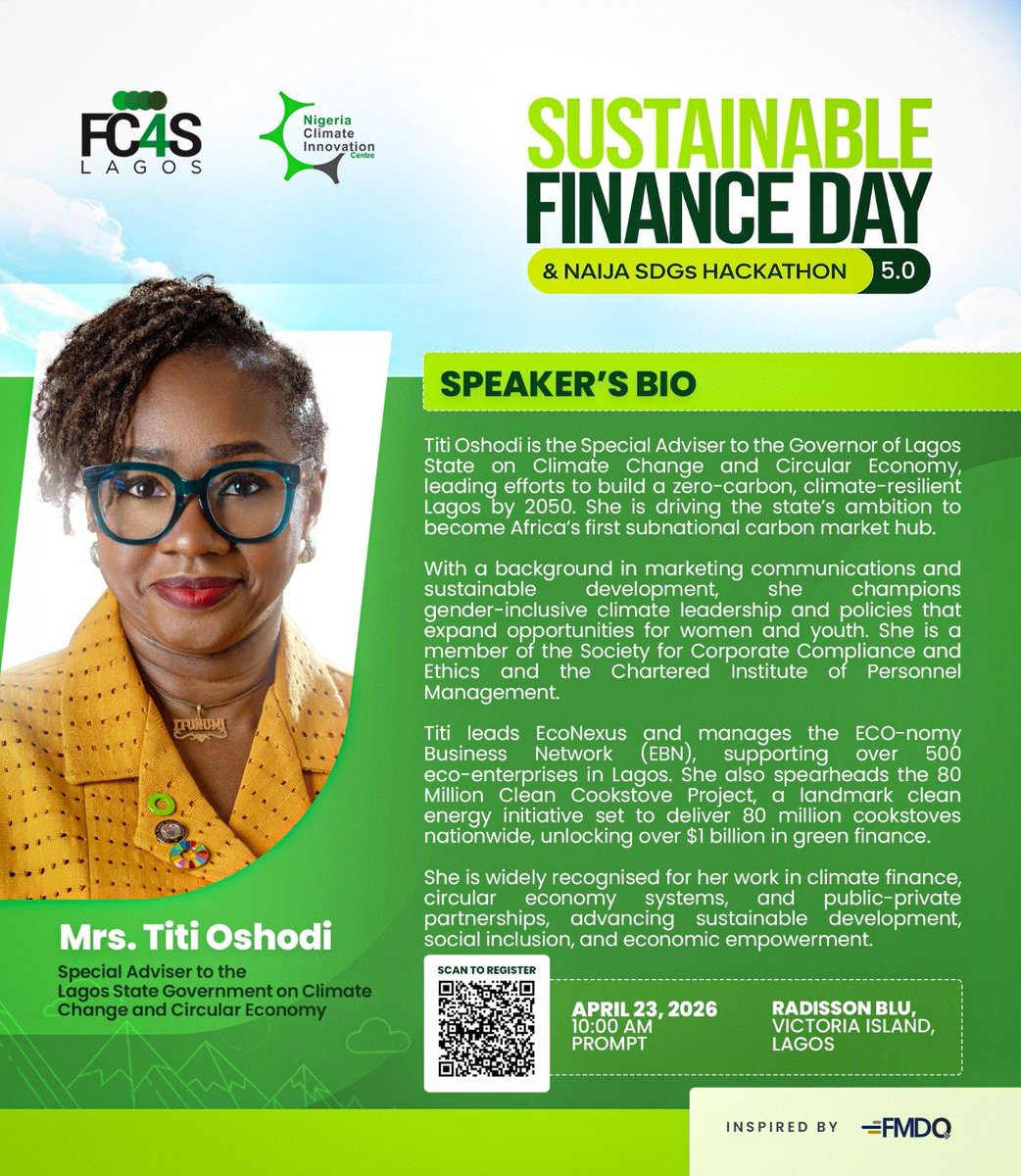 Financial Centre for Sustainability Lagos tweet media