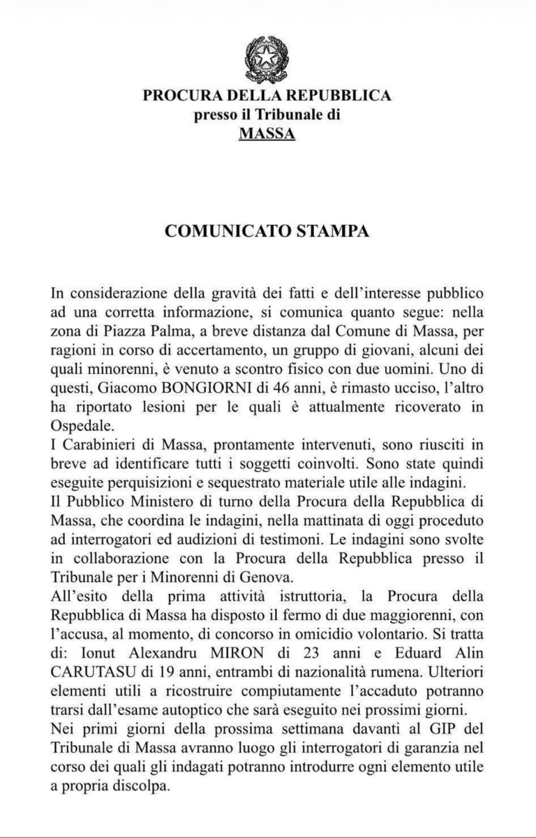 "Che sarebbero tutti italiani", scriveva La Stampa.