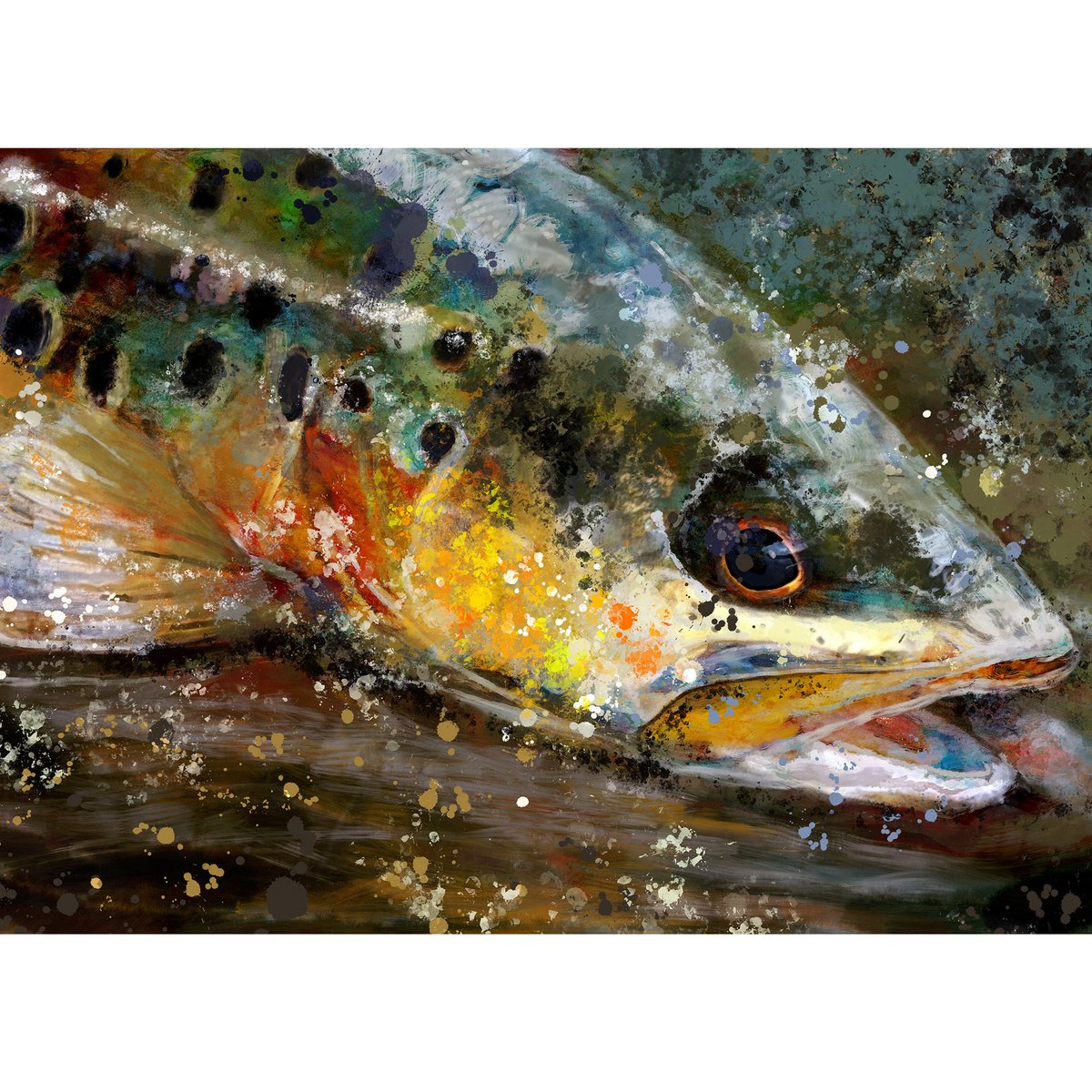 OscarJetson's tweet image. Brown Trout Abstract Art Print: Signed Fly Fishing Decor dogfishartco.etsy.com/listing/103775… #DogFishArtCo #decor #art #Etsy #FishingGift