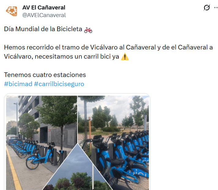 en bici por madrid tweet media