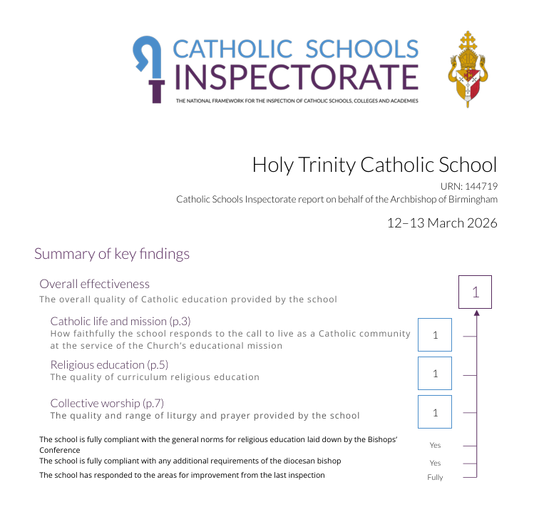 Holy Trinity Catholic School tweet media
