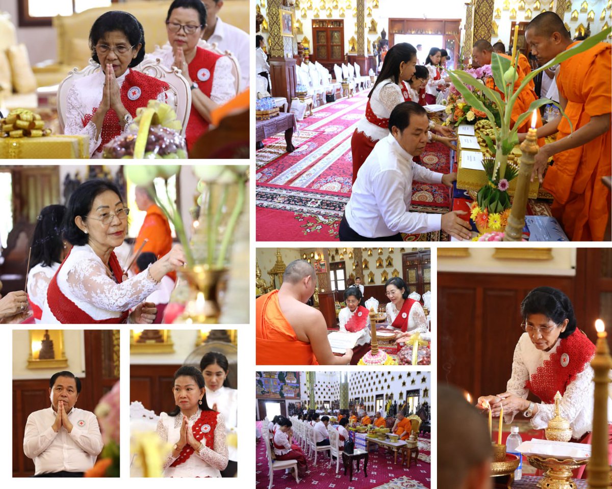 Cambodian_RC's tweet image. Following the Khmer traditional, #CRC organized and offered 14 kind of food items &amp;amp; cash 46,000,000.00 Riel to Abbot and monks at Brachum Noti pagoda (Wat Krapeu Har), Takhmao city, Kandal province, prior the upcoming Khmer New Year 2570. (11.04.2026)
facebook.com/share/p/1CQ6LF…