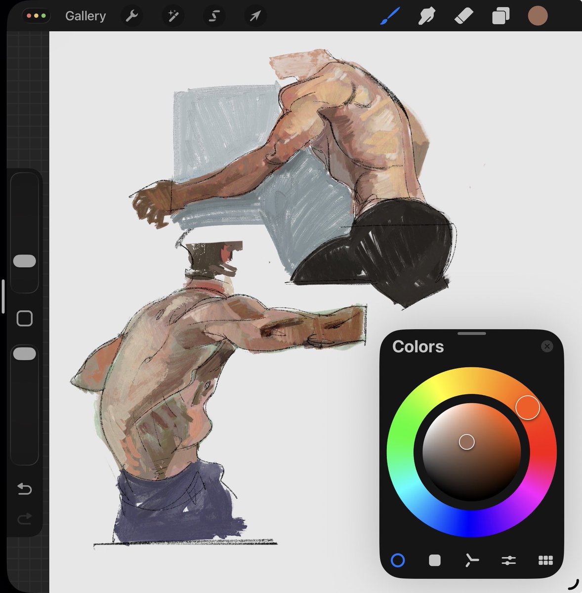 clorohydric's tweet photo. adjusted some settings…. i like the procreate oil brushes https://t.co/ai2CougzYS